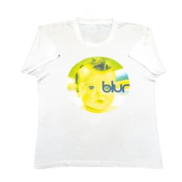 2026 BLUR Band British Rock Punk Casual T-Shirt Men's and Women's Luxury Band Brand Top White
