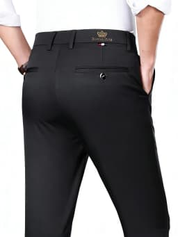 Men's 2-Pack Slim Fit Stretch Dress Pants, Navy Blue Business Casual Trousers for Office & Daily Wear