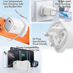 PD 45W GaN USB Charger For Phone Super Fast Charging UK plug Type C Charger
