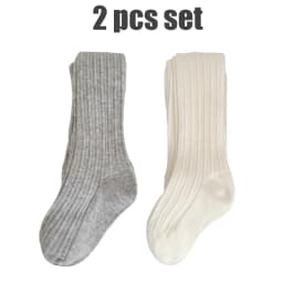 Toddler Girls Tights Soft Breathable Knit Cotton Ribbed Pantyhose for Kids Children Daily Wear Girls Stockings