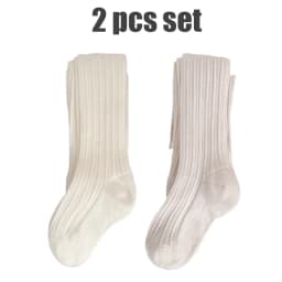 Toddler Girls Tights Soft Breathable Knit Cotton Ribbed Pantyhose for Kids Children Daily Wear Girls Stockings