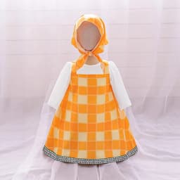 Toddler Cartoon Halloween Masha Cosplay Costume Outfit for Girls Pink Dresses Tshirt Head Scarf Cosplay Cartoon Skirt Set ASQ03
