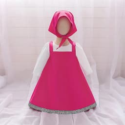 Toddler Cartoon Halloween Masha Cosplay Costume Outfit for Girls Pink Dresses Tshirt Head Scarf Cosplay Cartoon Skirt Set ASQ03