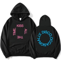 HarryStyles KISS ALL THE TIME. DISCO, OCCASIONALLY. Hoodies Album Design Graphic Print Sweatshirts Women Clothing Fleece Hoodie