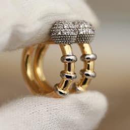 New Sight Design Crystal Beads Stud Earrings for Women Fashion Brand Jewelry Delicate Zirconia Bamboo Earrings