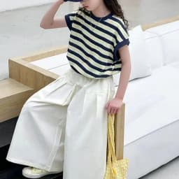 2026 Summer Girls Clothes Child Set Sleeveless Suit Teen Striped T Shirt Crop Top + Wide Leg Loose Pants 4 8 10 12 14 Years