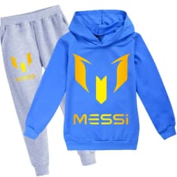 Spring Autumn Football Superstar Messi Print Sport Children Hoodies Set 2Pcs Pants Suit Boy Girls Casual Fashion Kids Tracksuits