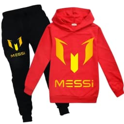 Spring Autumn Football Superstar Messi Print Sport Children Hoodies Set 2Pcs Pants Suit Boy Girls Casual Fashion Kids Tracksuits