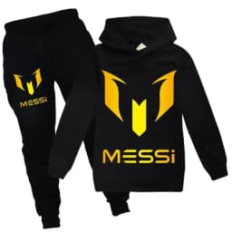 Spring Autumn Football Superstar Messi Print Sport Children Hoodies Set 2Pcs Pants Suit Boy Girls Casual Fashion Kids Tracksuits