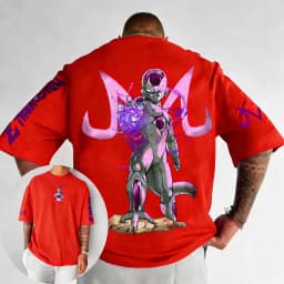 New Dragon Ball Anime Cotton T-shirt 2026 Summer New Frieza Co Branded Printed Men's Harajuku Casual Parent Child Top