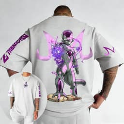 New Dragon Ball Anime Cotton T-shirt 2026 Summer New Frieza Co Branded Printed Men's Harajuku Casual Parent Child Top