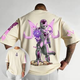 New Dragon Ball Anime Cotton T-shirt 2026 Summer New Frieza Co Branded Printed Men's Harajuku Casual Parent Child Top