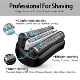 32B 32S Series 3 Replacement Head for Braun ProSkin Electric Shaver, Compatible with Braun Foil Shaver 3000s 3010s 3020s 3030s