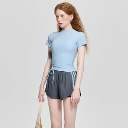 Korean Ins Style High-end Conservative Flat Corner Cover Belly Slimming Split Body Hot Spring Swimsuit for Women in Water Tones