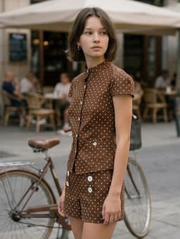 Willshela Women Fashion 2 Piece Set Brown Single Breasted Tanks & Front Zipper Shorts With Button Female Chic Lady Shorts Sets