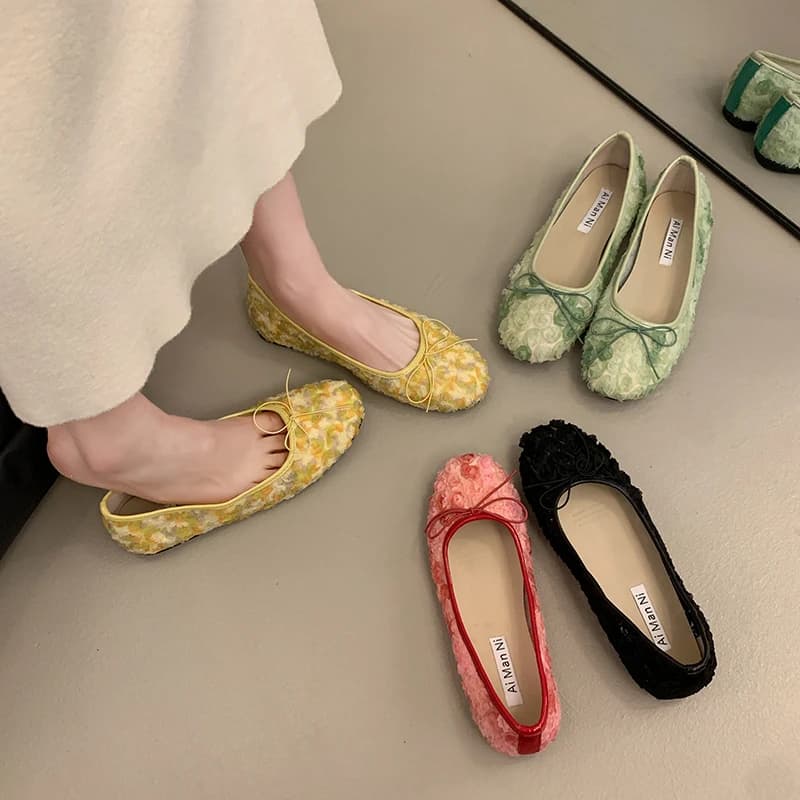 French Flat Single Shoes Women's Spring 2026 New Style with Skirt Gentle and Shallow Mouth