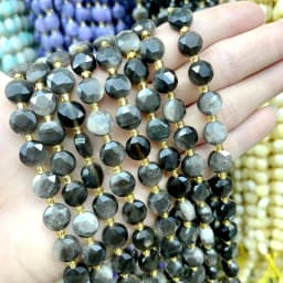 8MM Natural Stone Amethyst Tiger Eye Rose Quartz Gemstone Cut Beads DIY Jewelry Making Bracelet Necklace Accessories Wholesale