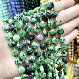 8MM Natural Stone Amethyst Tiger Eye Rose Quartz Gemstone Cut Beads DIY Jewelry Making Bracelet Necklace Accessories Wholesale