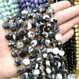 8MM Natural Stone Amethyst Tiger Eye Rose Quartz Gemstone Cut Beads DIY Jewelry Making Bracelet Necklace Accessories Wholesale