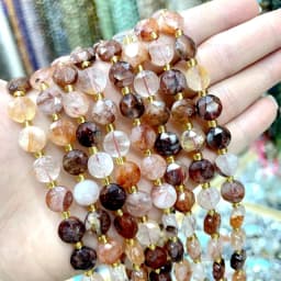 8MM Natural Stone Amethyst Tiger Eye Rose Quartz Gemstone Cut Beads DIY Jewelry Making Bracelet Necklace Accessories Wholesale