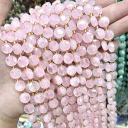 8MM Natural Stone Amethyst Tiger Eye Rose Quartz Gemstone Cut Beads DIY Jewelry Making Bracelet Necklace Accessories Wholesale