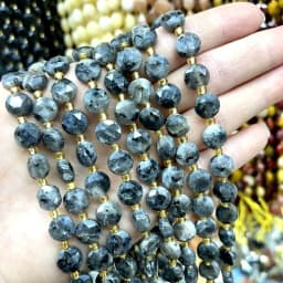 8MM Natural Stone Amethyst Tiger Eye Rose Quartz Gemstone Cut Beads DIY Jewelry Making Bracelet Necklace Accessories Wholesale