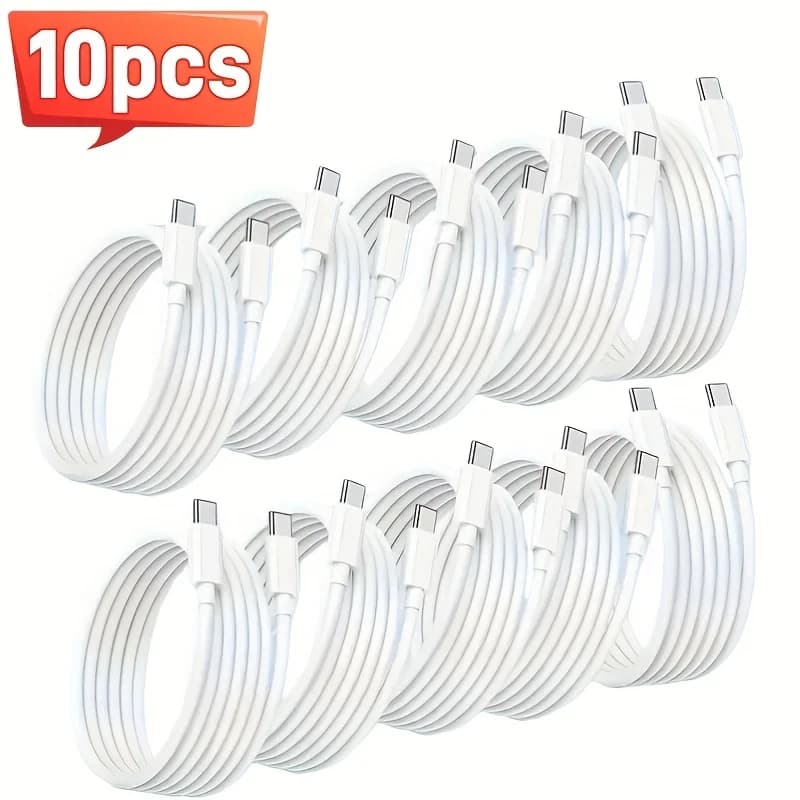 10pcs USB C to USB C Fast Charge Cable | Type-C Data Cable for Samsung for Galaxy S22/S21/S20 Ultra, Note 20/10, for samsung