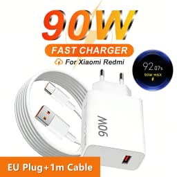 90W Turbo Fast USB Charger For Xiaomi 13 14 15 Ultra 15T 17 Pro Redmi Note 14 Pro POCO F6 F7 X6 X7 Pro Type C Quick Charge Cable