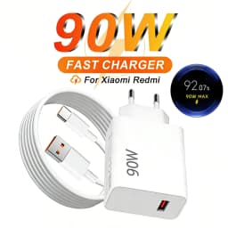 90W Turbo Fast USB Charger For Xiaomi 13 14 15 Ultra 15T 17 Pro Redmi Note 14 Pro POCO F6 F7 X6 X7 Pro Type C Quick Charge Cable
