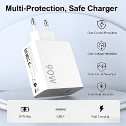 90W Turbo Fast USB Charger For Xiaomi 13 14 15 Ultra 15T 17 Pro Redmi Note 14 Pro POCO F6 F7 X6 X7 Pro Type C Quick Charge Cable