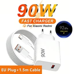 90W Turbo Fast USB Charger For Xiaomi 13 14 15 Ultra 15T 17 Pro Redmi Note 14 Pro POCO F6 F7 X6 X7 Pro Type C Quick Charge Cable