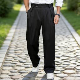Men Loose Pleated Trousers Autumn Winter Straight Leg Pants Korean Style Casual Versatile Draping Effect