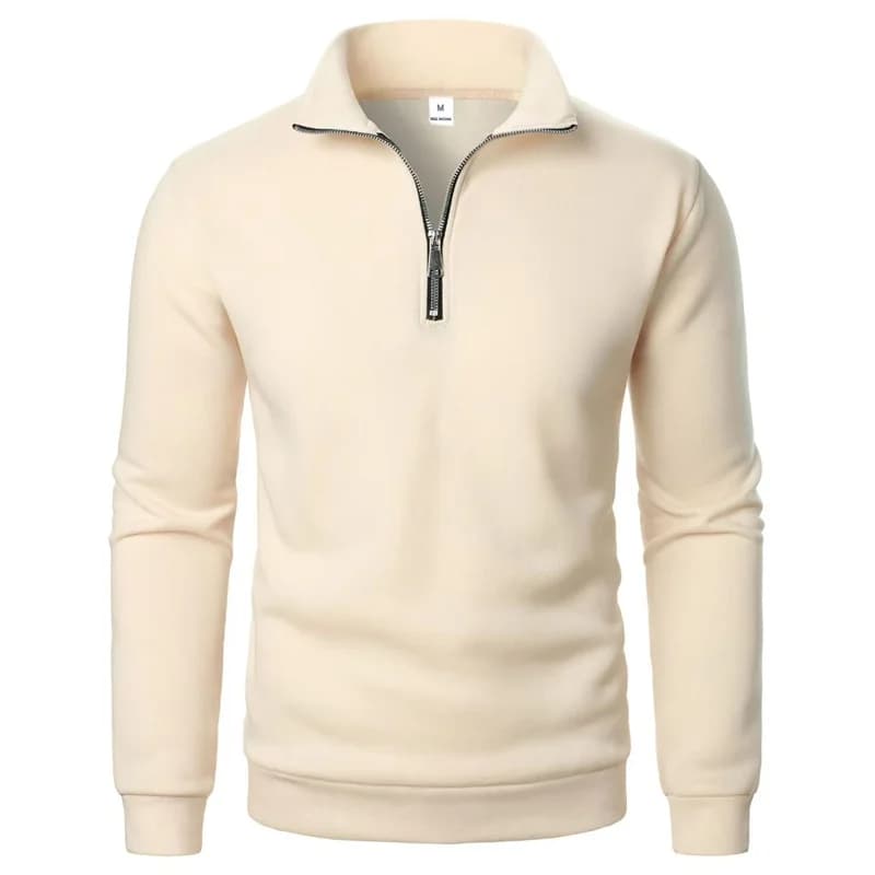 Spring Autumn new Casual Half Zipper stand collar sweatshirt Trend Simple slim men Pullover long sleeve tops Men's sweatshirt