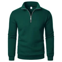 Spring Autumn new Casual Half Zipper stand collar sweatshirt Trend Simple slim men Pullover long sleeve tops Men's sweatshirt