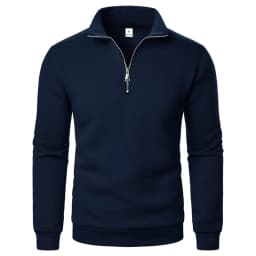 Spring Autumn new Casual Half Zipper stand collar sweatshirt Trend Simple slim men Pullover long sleeve tops Men's sweatshirt