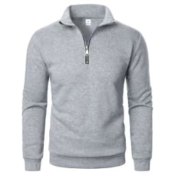 Spring Autumn new Casual Half Zipper stand collar sweatshirt Trend Simple slim men Pullover long sleeve tops Men's sweatshirt