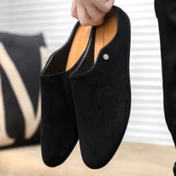Office Casual Soft Bot Mule Slippers Men's Large Size Slip-On Clog Sle Breathable Flat Heel PU Leather Men oes