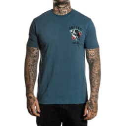 Sullen Art Collective Rigoni Skull Blue Premium Fit Mens T-Shirt Tattoo High-end Luxury Unisex Style Both of Men and Women