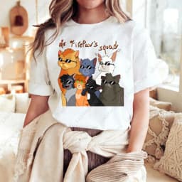 Warrior Cats Art Print Unisex Cotton T Shirt Fashion Casual Summer Top For Men Womenasual Crew Neck Short Sleeve Cotton