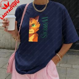 Warrior Cats Art Print Unisex Cotton T Shirt Fashion Casual Summer Top For Men Womenasual Crew Neck Short Sleeve Cotton