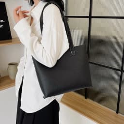 DIY Handmade Tote Bag Accessories PU Material Solid-color Shoulder Bag Make By Oneself Large Capacity Trendy Ladies' Bags