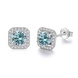 JoiasHome 925 Sterling Silver D Color VVS Moissanite Stud Earrings Women Luxury Fine Jewelry
