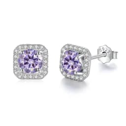 JoiasHome 925 Sterling Silver D Color VVS Moissanite Stud Earrings Women Luxury Fine Jewelry