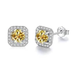 JoiasHome 925 Sterling Silver D Color VVS Moissanite Stud Earrings Women Luxury Fine Jewelry