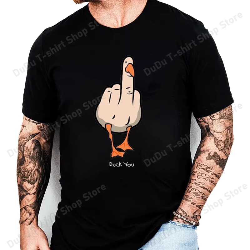 New Funny Duck You Printed T-shirts Fashion Women Men Short Sleeve Cool Summer Casual Tops Female Shirt Tees
