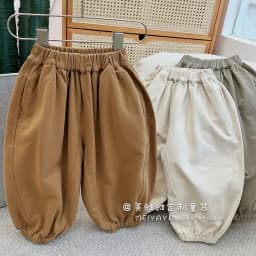 Kids Loose And Soft Lantern Trousers Spring And Autumn Children's Spring Wear Stylish And Fashionable Pants Forest Style