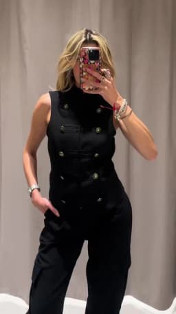 Women's Top 2026 Spring New Black Sleeveless Rope Knot Decorative Slim Fit Top Vest Unique Fashion Cool Trendy