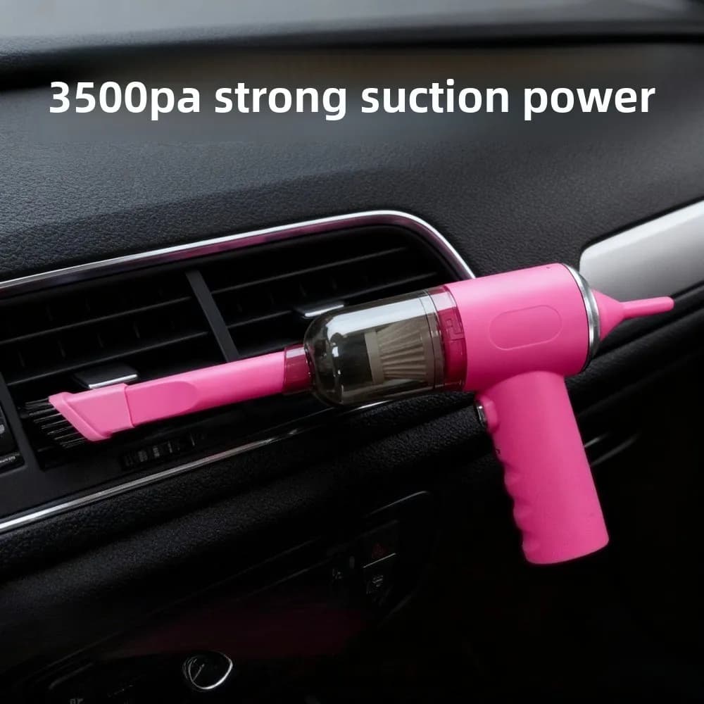 12V Portable Handheld Car Vacuum Cleaner Cordless Powerful Suction Strong High Power Cleaning Tool for Auto Interior
