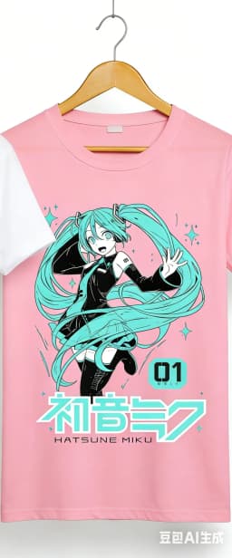 Adult and Children's Hatsune Miku Multi-form Character Collage Pure Cotton Subculture Personalized T-shirt