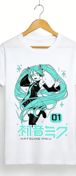 Adult and Children's Hatsune Miku Multi-form Character Collage Pure Cotton Subculture Personalized T-shirt